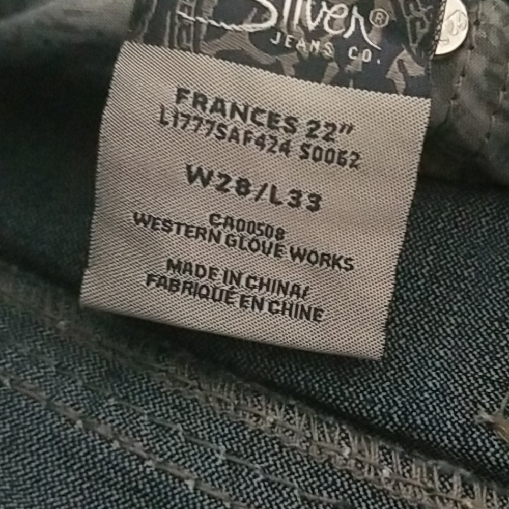 Women's Silver Denim Size 28x32 - Picture 3 of 5